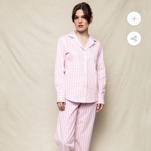 PETITE PLUME New With Tags Women's Pink Gingham Pajama Set